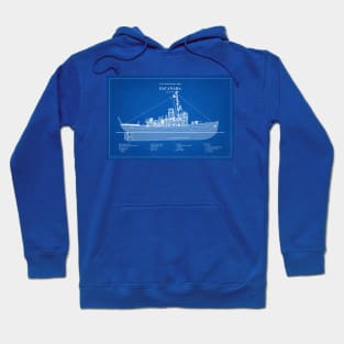 Escanaba wpc-77 United States Coast Guard Cutter - ABD Hoodie